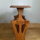Vintage magazine rack with shelf, Solid cherry wood side table from the 1990s