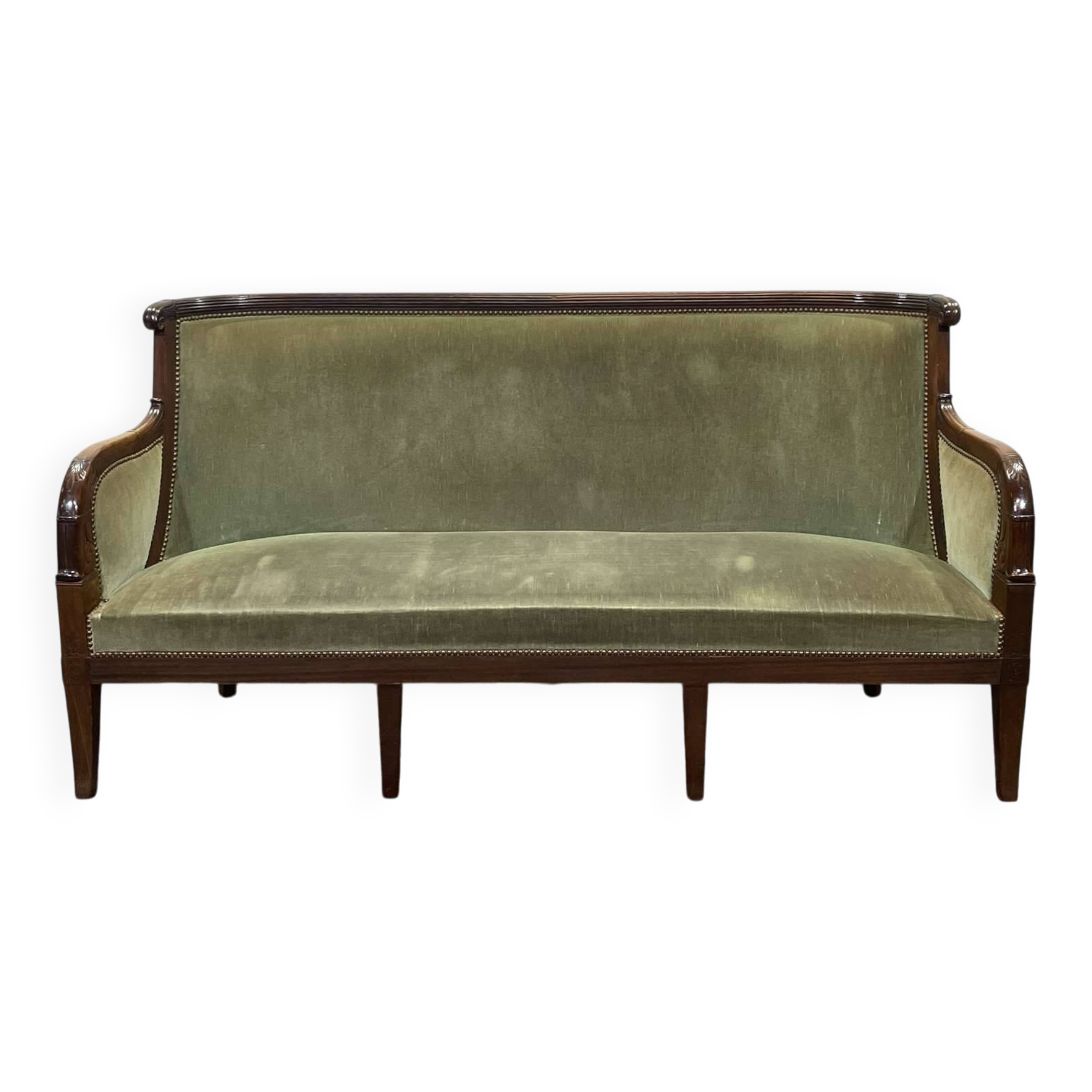 19th century Empire mahogany bench