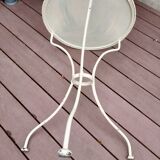 Old white iron garden table