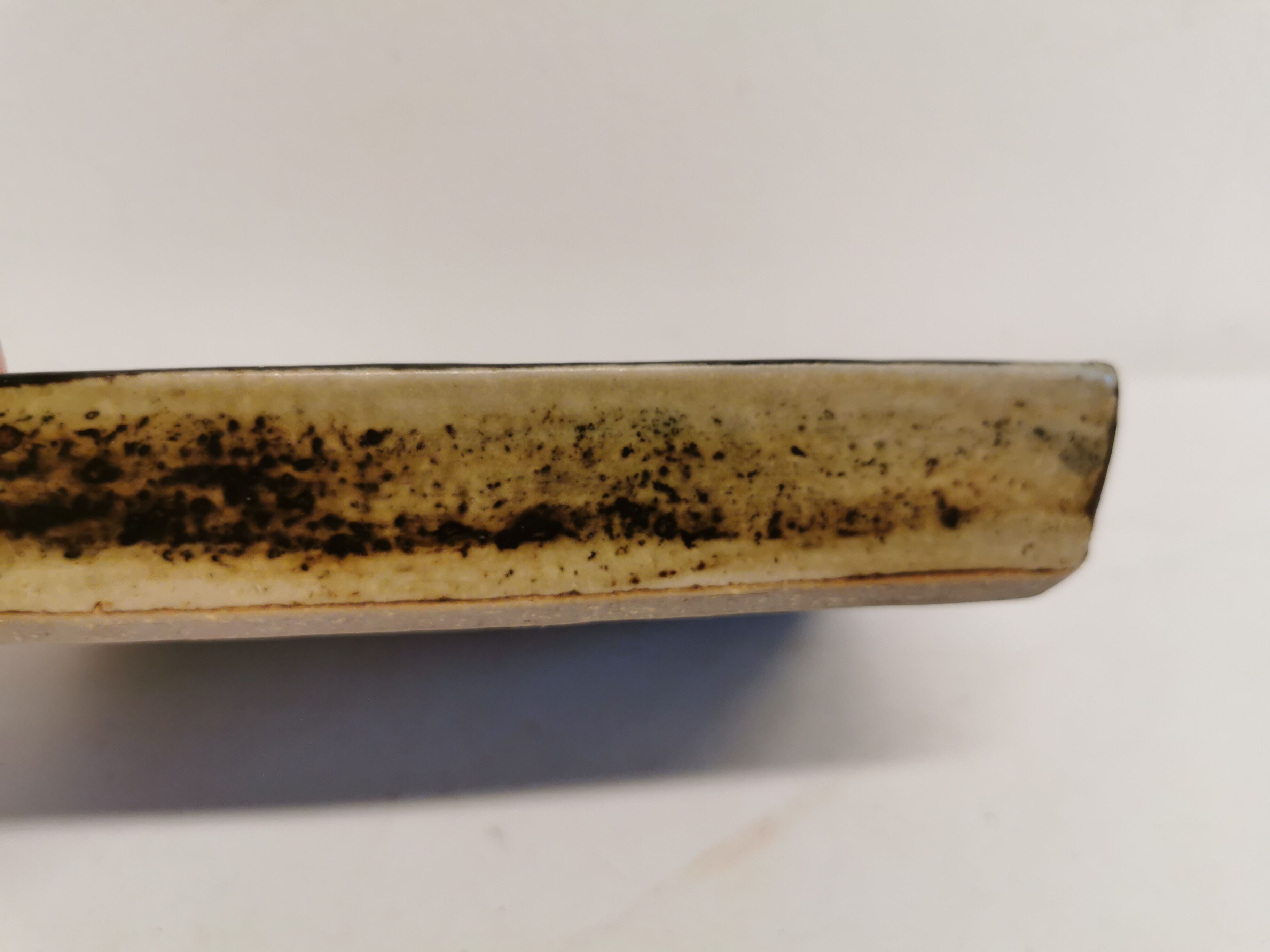 Square ashtray/stoneware bowl with sung glaze from royal copenhagen - designed by jørgen mogensen