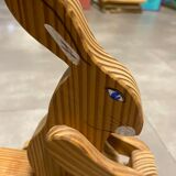Vintage rabbit wooden toy