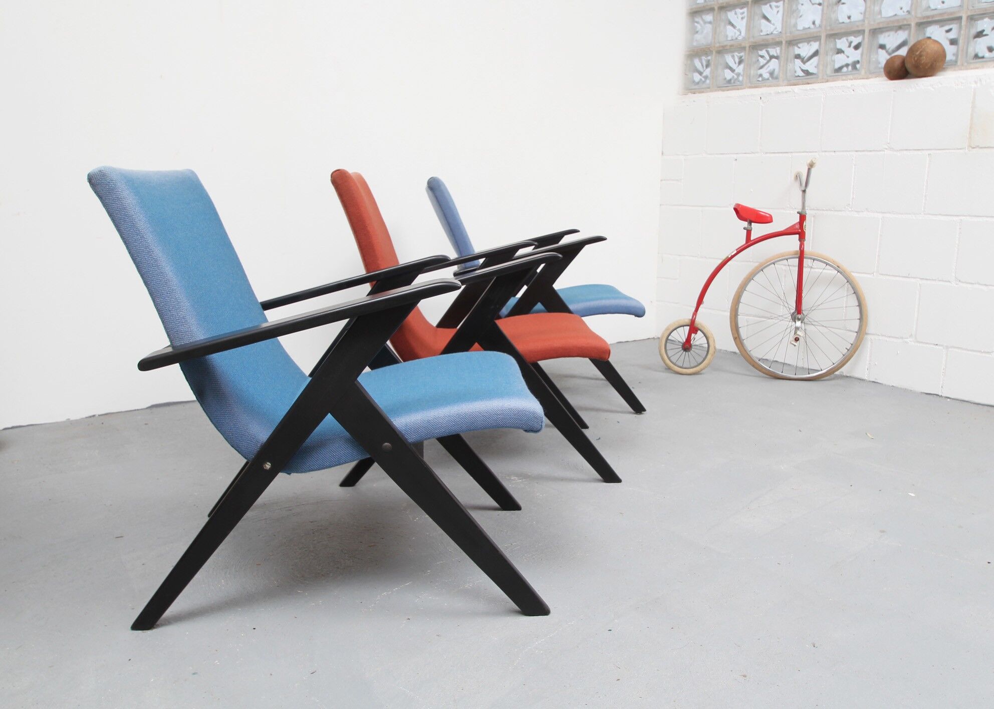 1950s armchair in blue