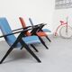 1950s armchair in blue