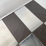 70s chrome and slate coffee table