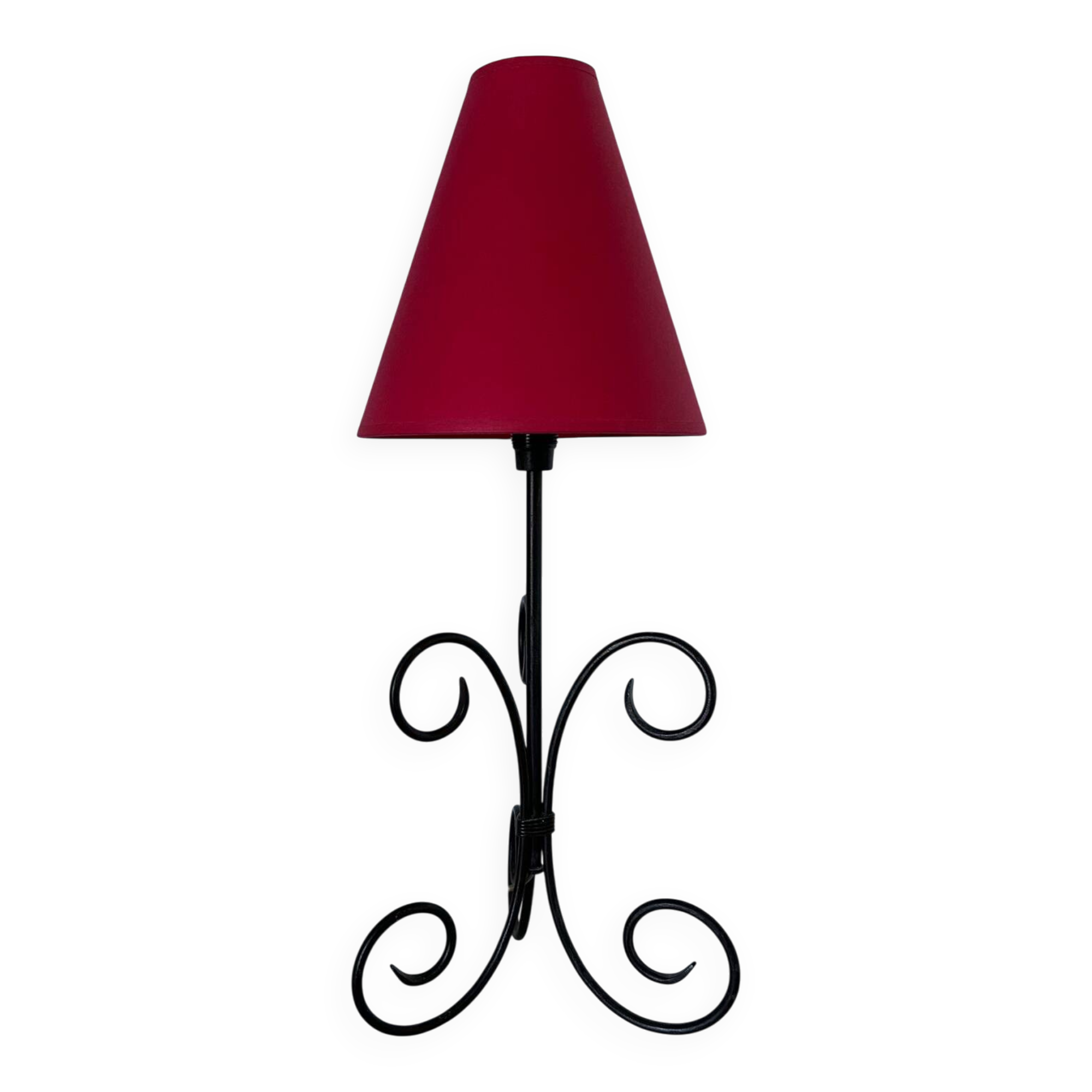Wrought iron spiral lamp