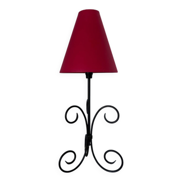 Wrought iron spiral lamp