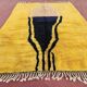 Handwoven Berber rug in pure wool, size 100 x 200 cm