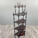 Étagère Napoléon III en bois noirci, fin XIXe siècle