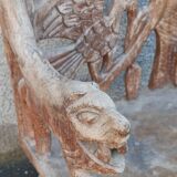 African wooden seat - tribal art from Benin