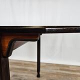 Table à manger extensible de style scandinave en noyer et ébène