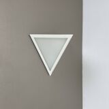 Original cubic satin white glass wall light by glashütte limburg, germany 1980s