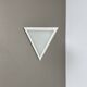 Original cubic satin white glass wall light by glashütte limburg, germany 1980s