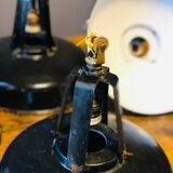 Black and white industrial hanging lamp