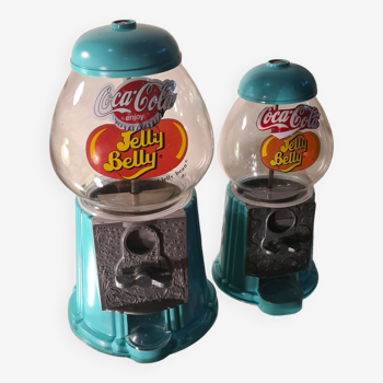 Duo de distributeur jelly belly, turquoise 28x15  et 23x13