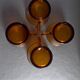 Lot de 4 tasses Duralex ambrées
