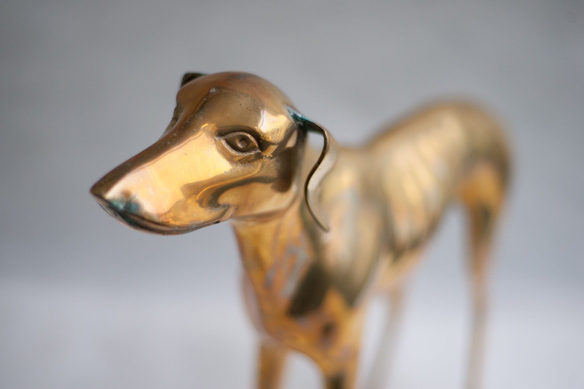 Statue vintage, big dog brass sculpture, dog statue, Greyhound, whippet, greyhound, interior decorating, home décor