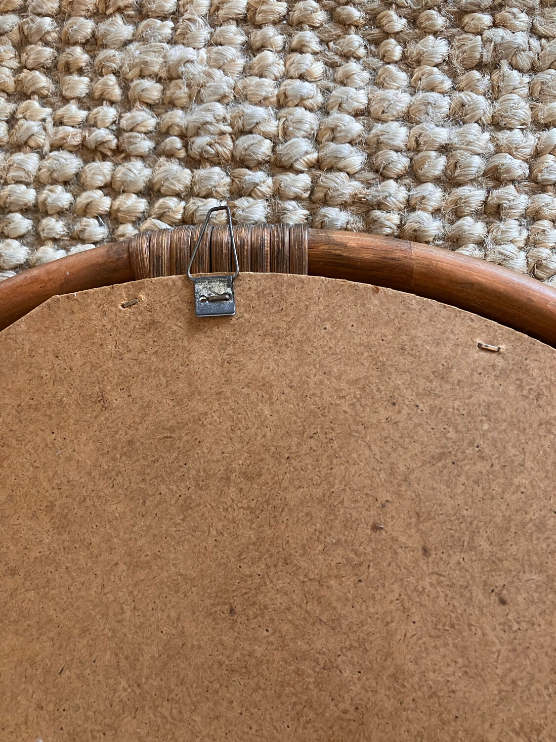 Miroir rotin vintage