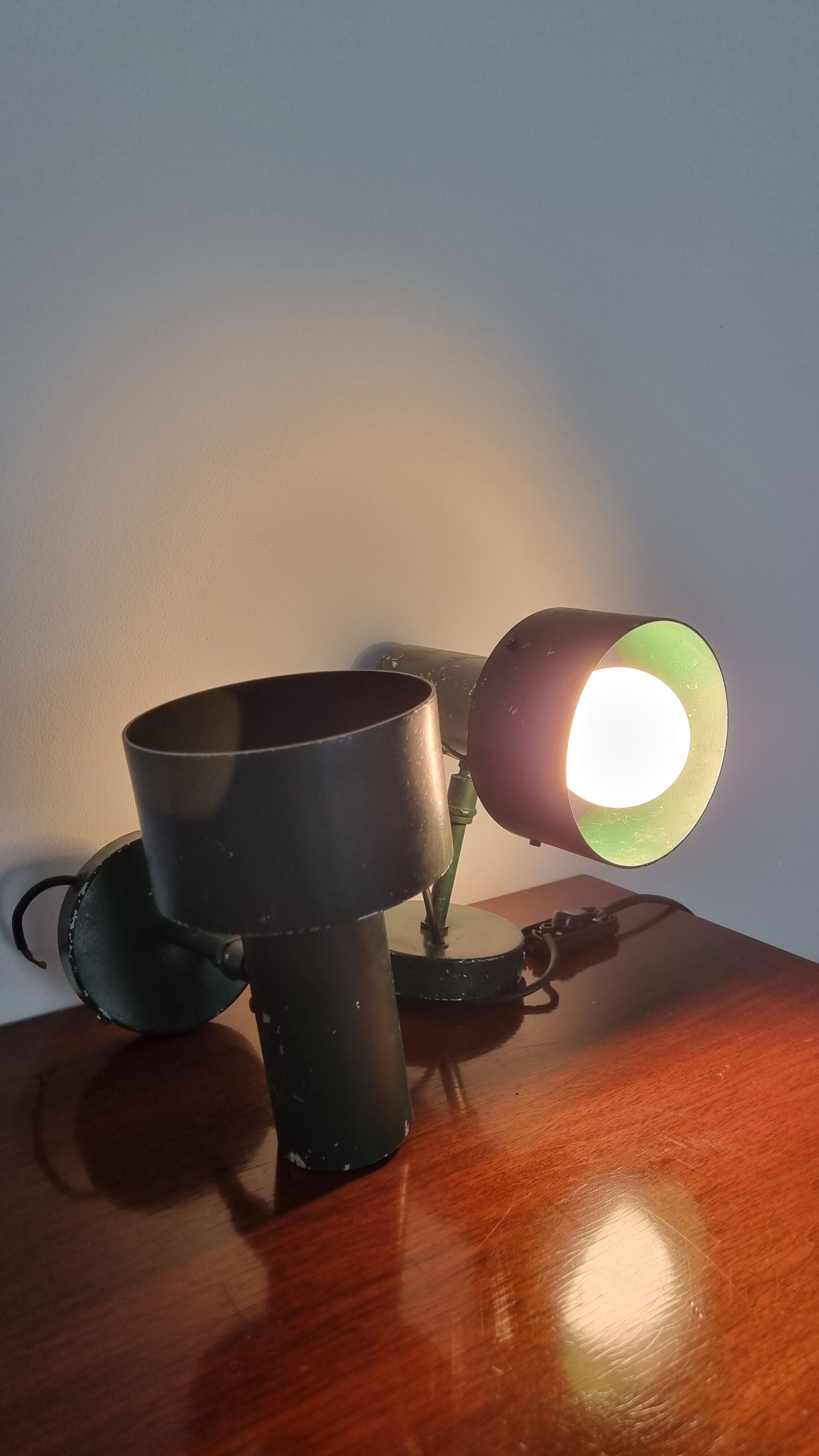 Pair vintage wall lamps