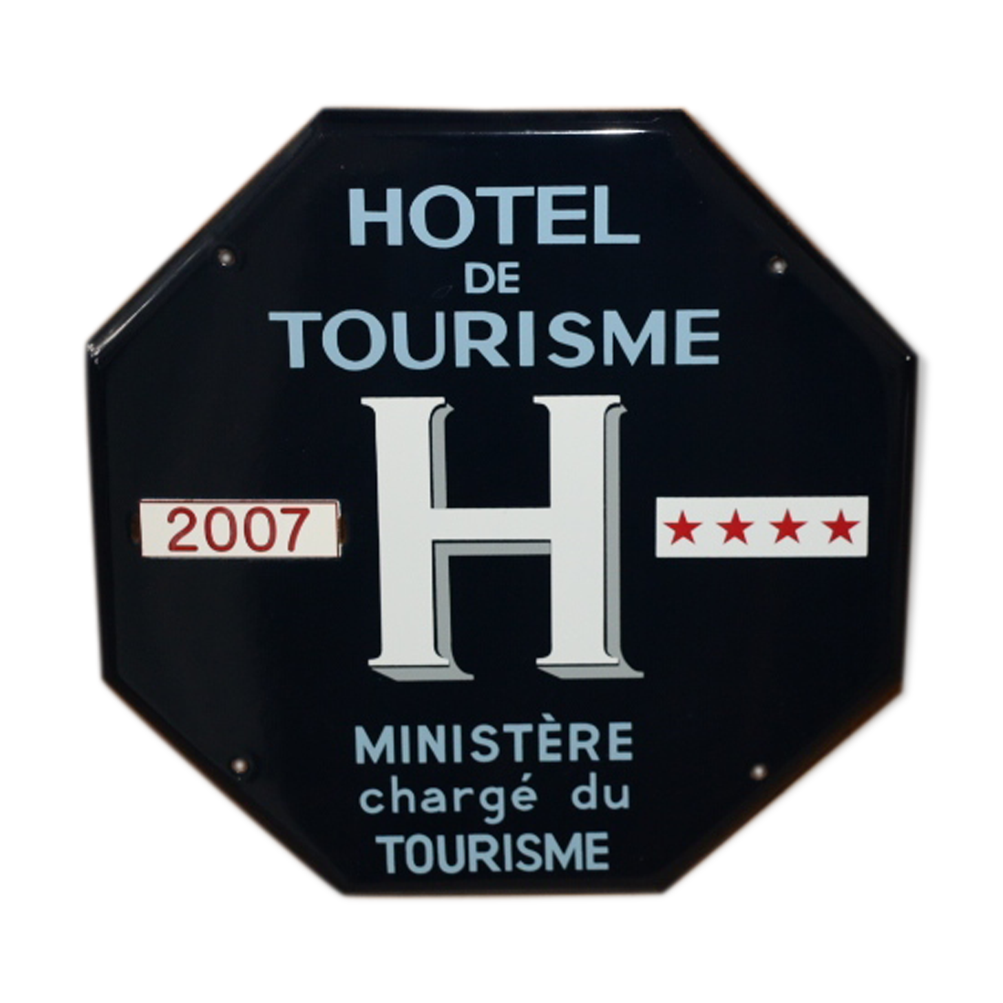 Enamelled plaque "tourist hotel" 4 stars