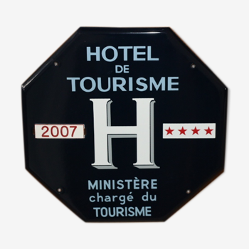 Plaque émaillée « hôtel de tourisme » 4 étoiles