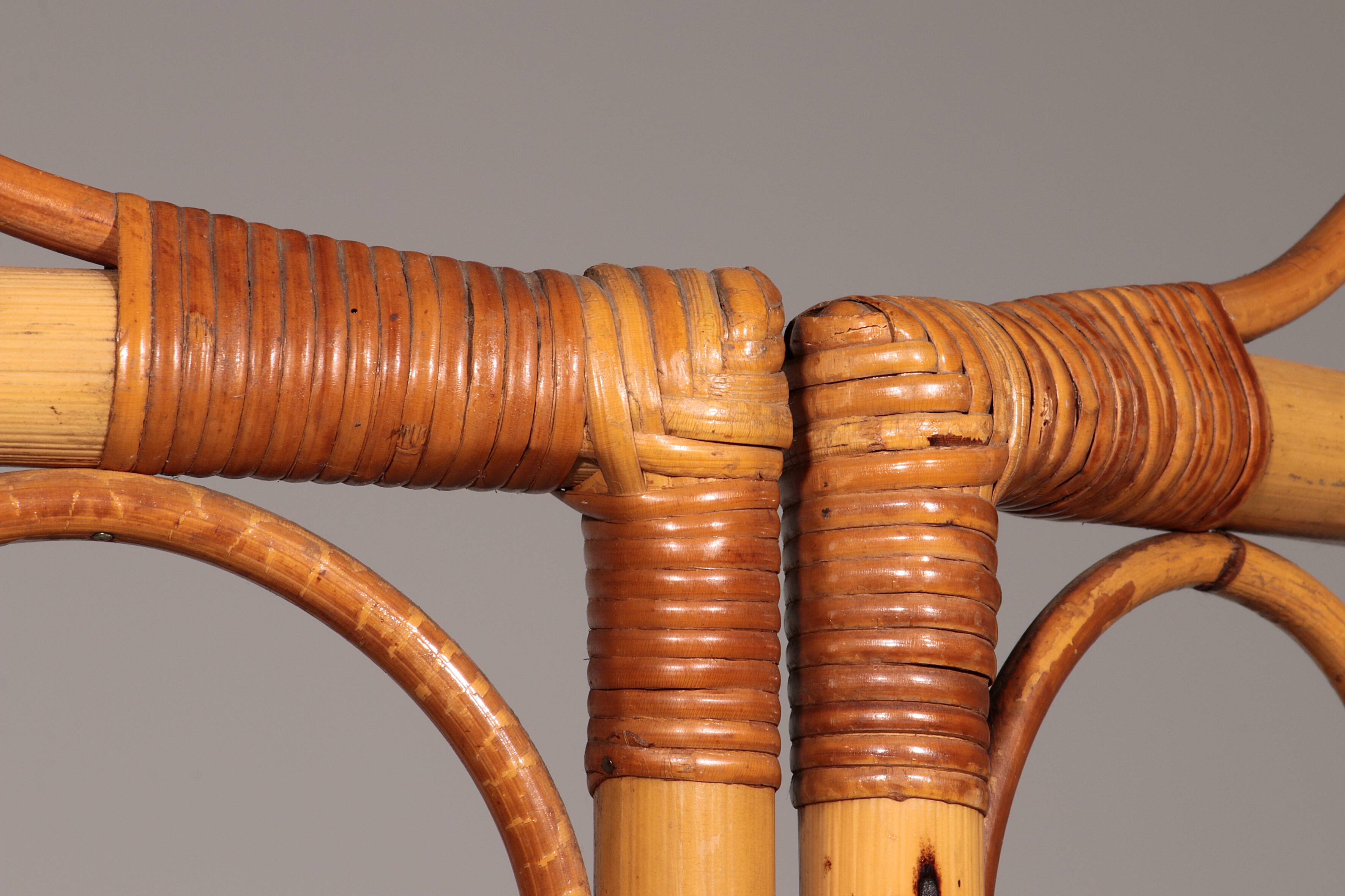 Vintage Rattan room divider or room divider made in Italy 1960