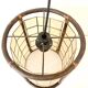 Suspension en nacre, laiton et rotin