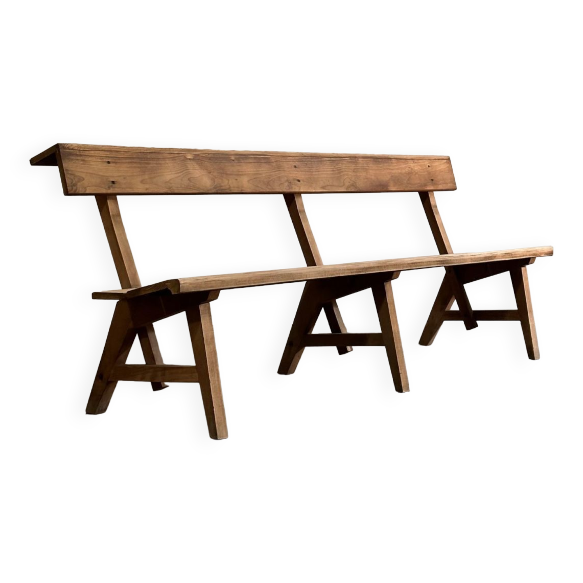 Pair of wooden benches