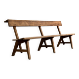 Paire de bancs en bois