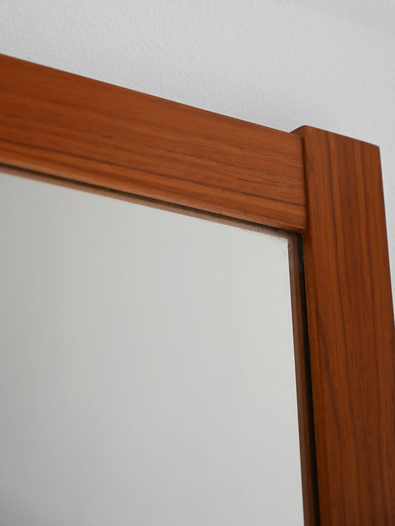 Scandinavian vintage teak mirror from 1960s