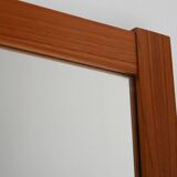 Miroir vintage scandinave en teck des années 1960