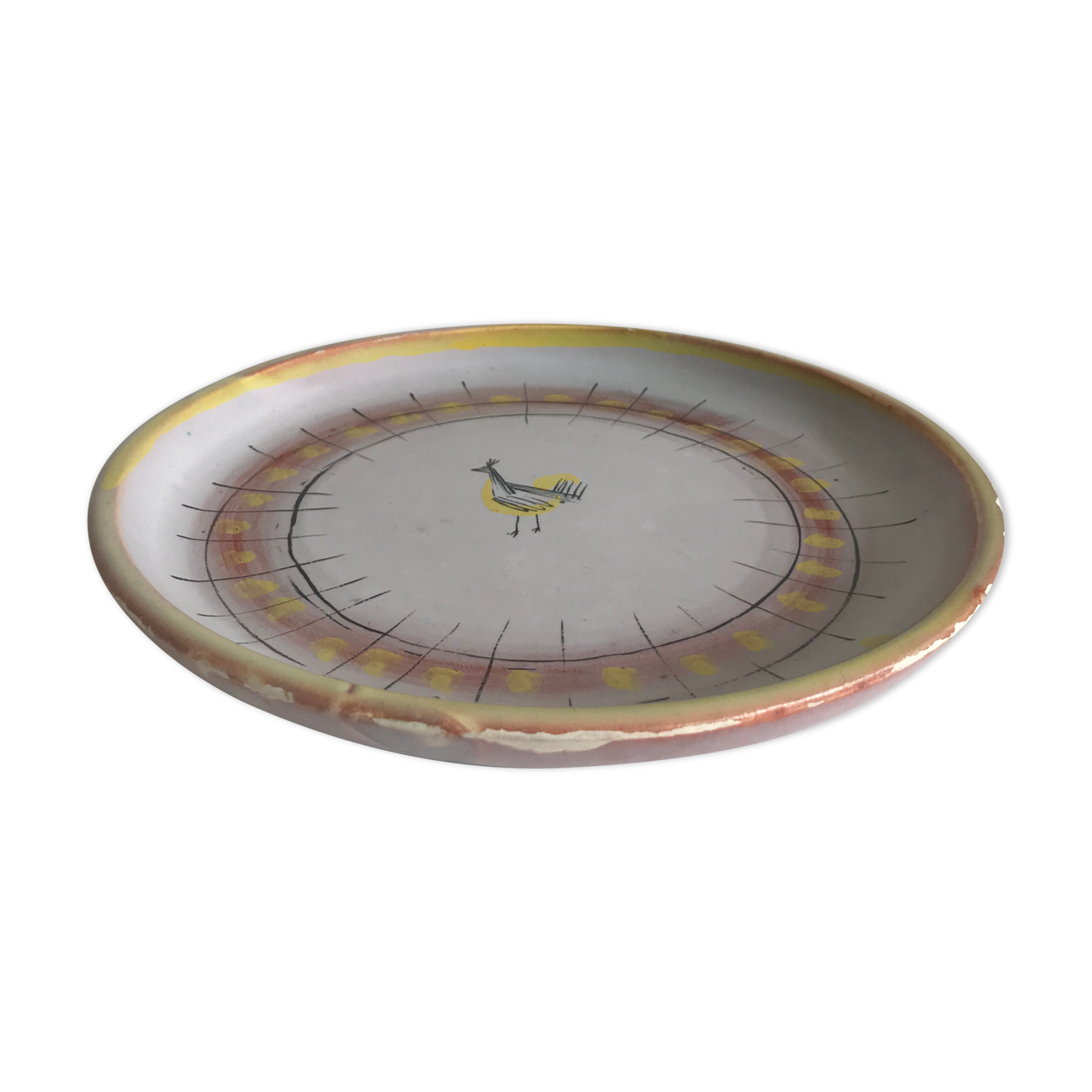 Roger Capron's empty ceramic pocket plate located in Vallauris