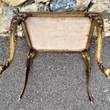 Coffee table with curved legs and pink marble top