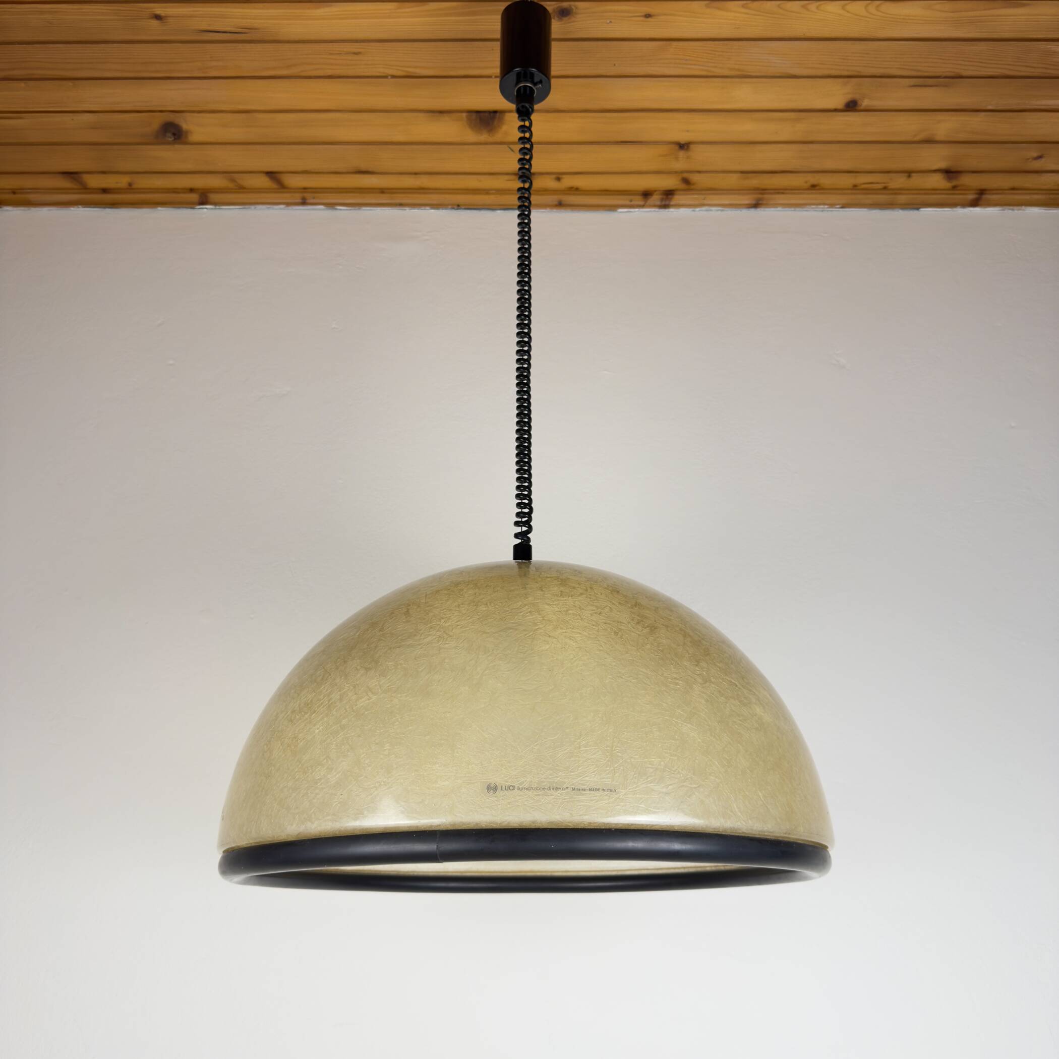 Vintage pendant lamp by Idea Studio Techno Design for Luci Milano, Italy70s