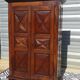 Antique Louis XIII wardrobe, diamond points