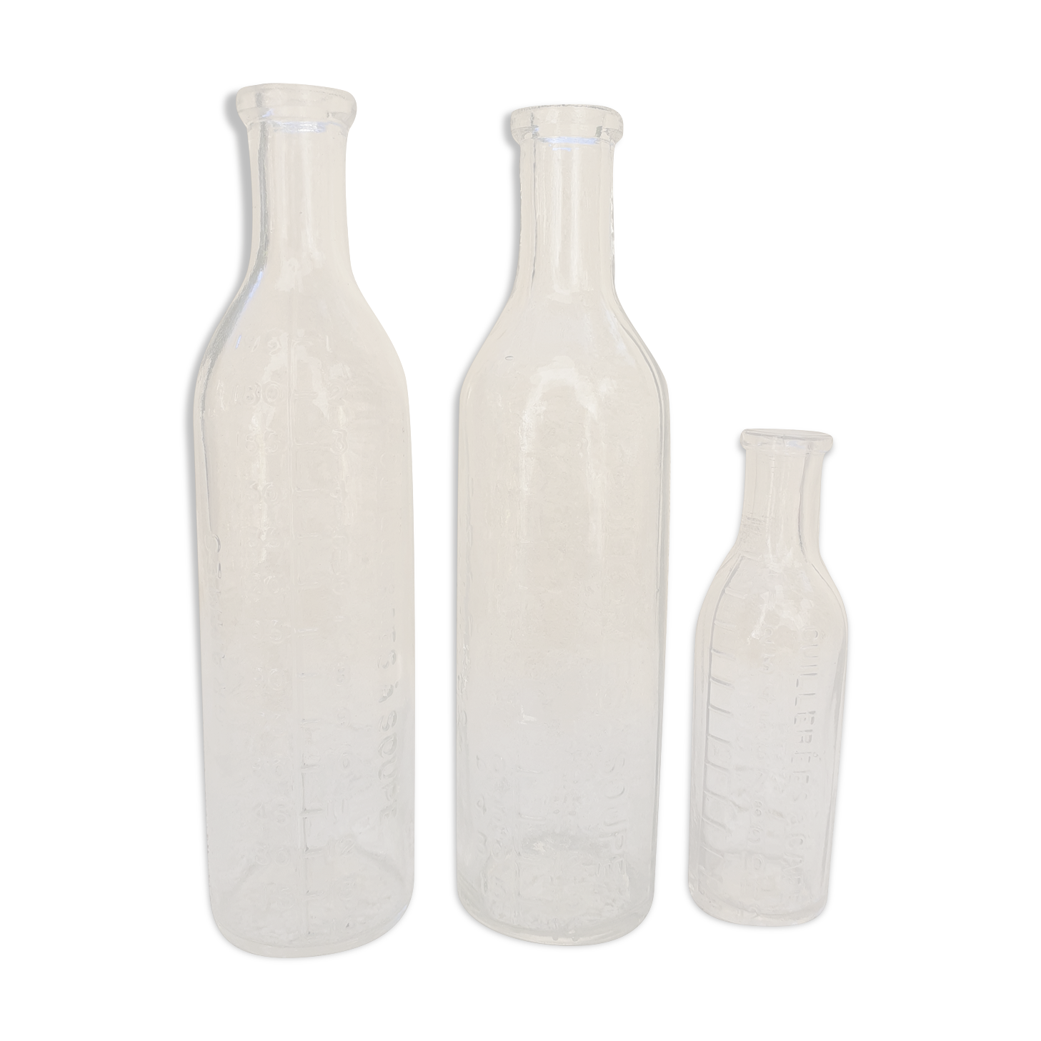 3 Vintage Apothecary Vials