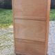 Vintage oak wardrobe with metal legs from the 1950s.