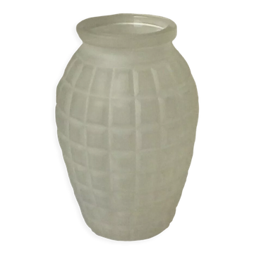 Vase en verre moule presse epoque art deco