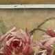 Oil painting on panel of a bouquet of roses signed by Paul Fauvelles 1943.