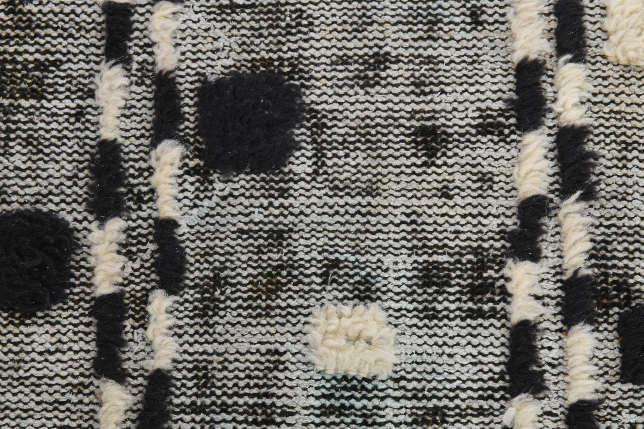 Black & beige turkish runner rug 72x284cm