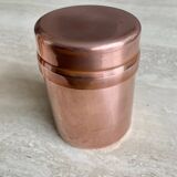 Set of 4 covered copper pots