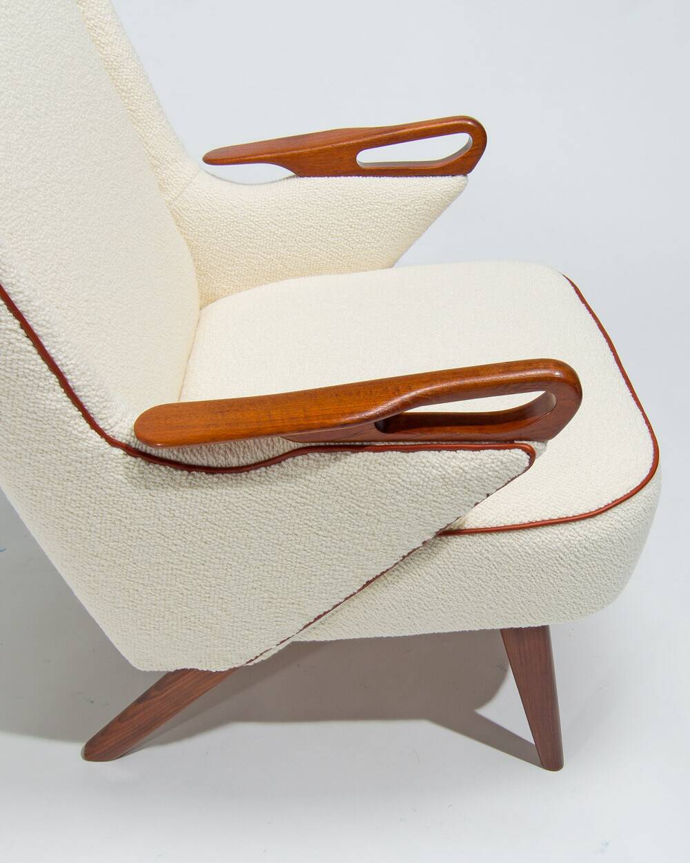 Chresten Findahl Brodersen High Back Lounge Chair Danish Teak 1950s