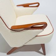 Chresten Findahl Brodersen High Back Lounge Chair Danish Teak 1950s