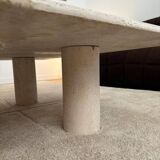 Travertine coffee table, Angelo Mangiarotti, Italy, 1970s