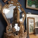 Console with mirror