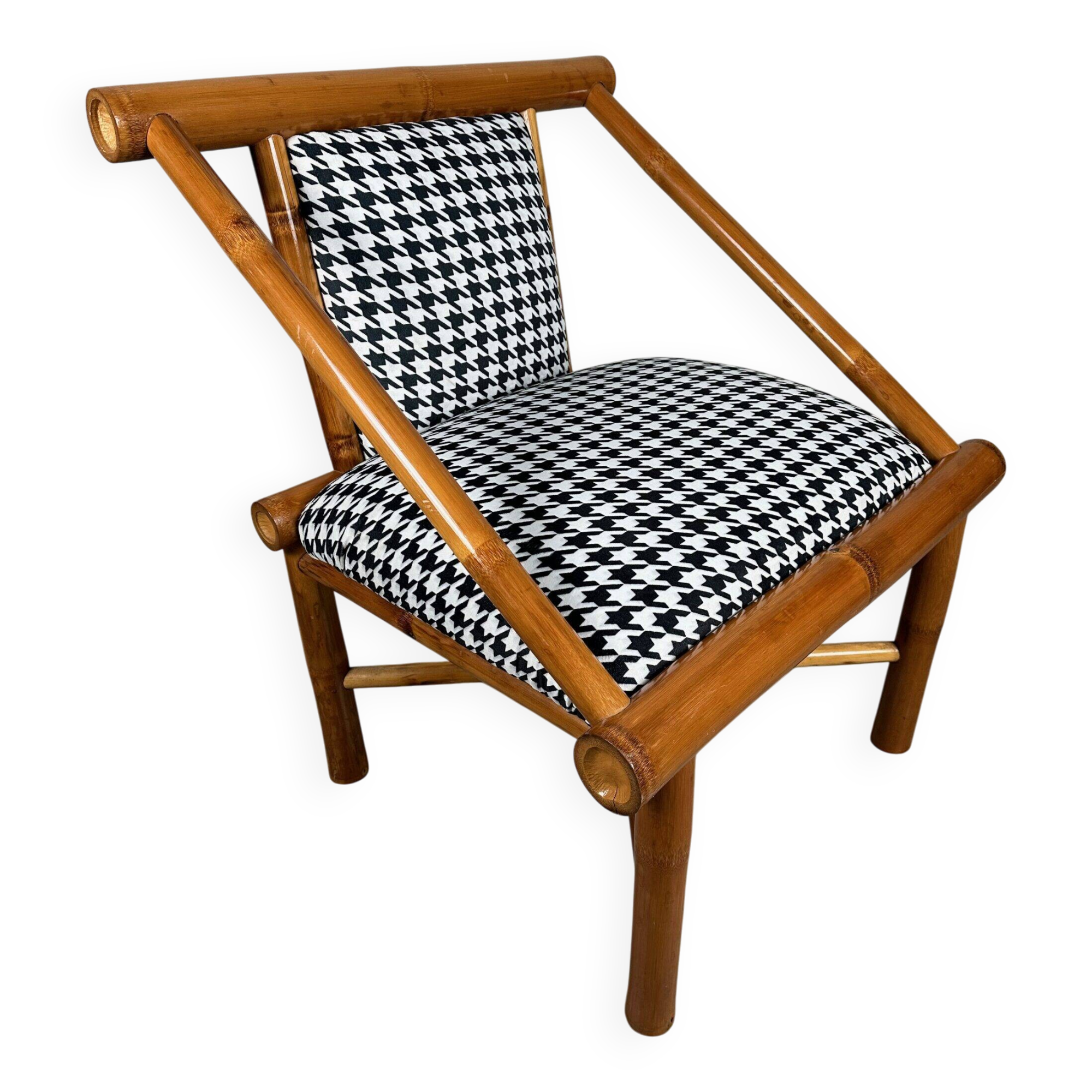Fauteuil en bambou 'Pied De Poule'