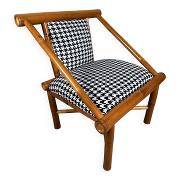 Bamboo armchair 'Pied De Poule'