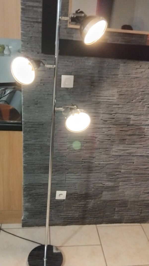 Lampadaire vintage réglables 3 spot orientable