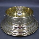 Art Nouveau brass and glass ceiling light, Czechoslovakia, 1930s