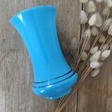Pair of turquoise blue opaline vases