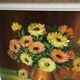 Peinture bouquet de fleurs signée C Sargue